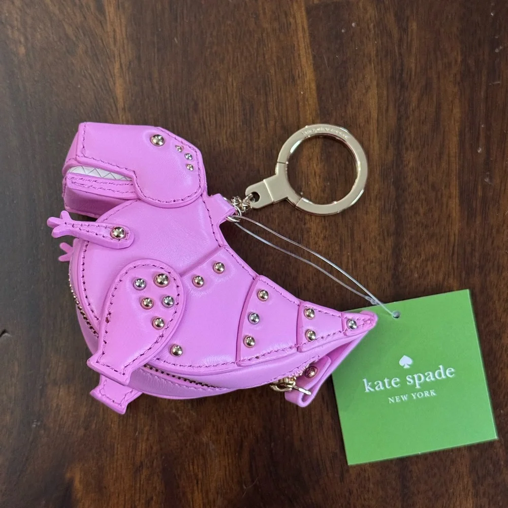Kate Spade Pink Dinosaur Coin Purse - Picture 1 of 5